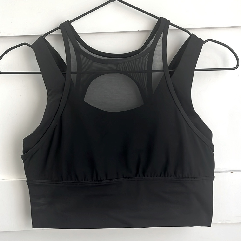 LULULEMON | EUC Black Double Tap Bra Mesh sz 6